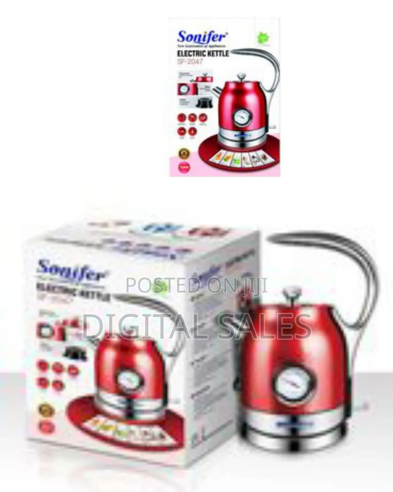 Sonifer 1.8litre Steel Fast Temperature Adjustable Electric Kettle