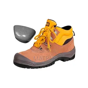 Ingco Safety Boots ( Size 39-46 ) - Brown / Grey / Black / Orange