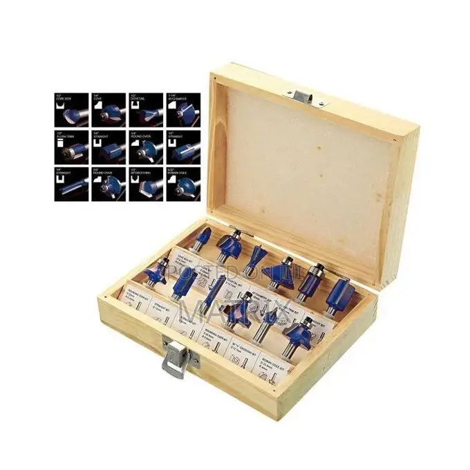 Ingco 12 PCS Router Bits Set(6mm)