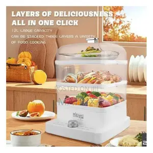 DSP 1300ml 3 Tier Electric Vegetable Food Steamer Cooking Pot