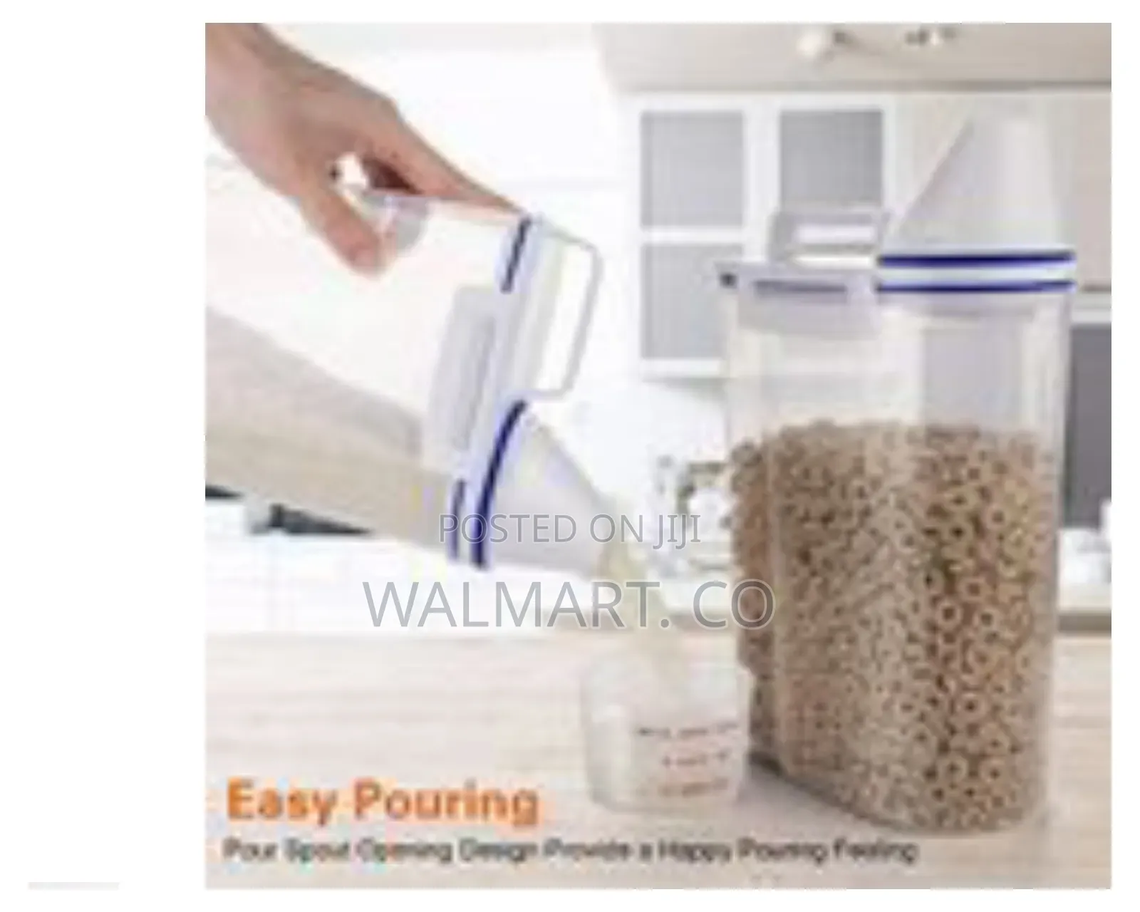 2 Plastic Food Storage Rice Cereal Container Bin White