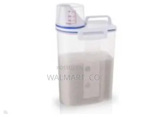 2 Plastic Food Storage Rice Cereal Container Bin White