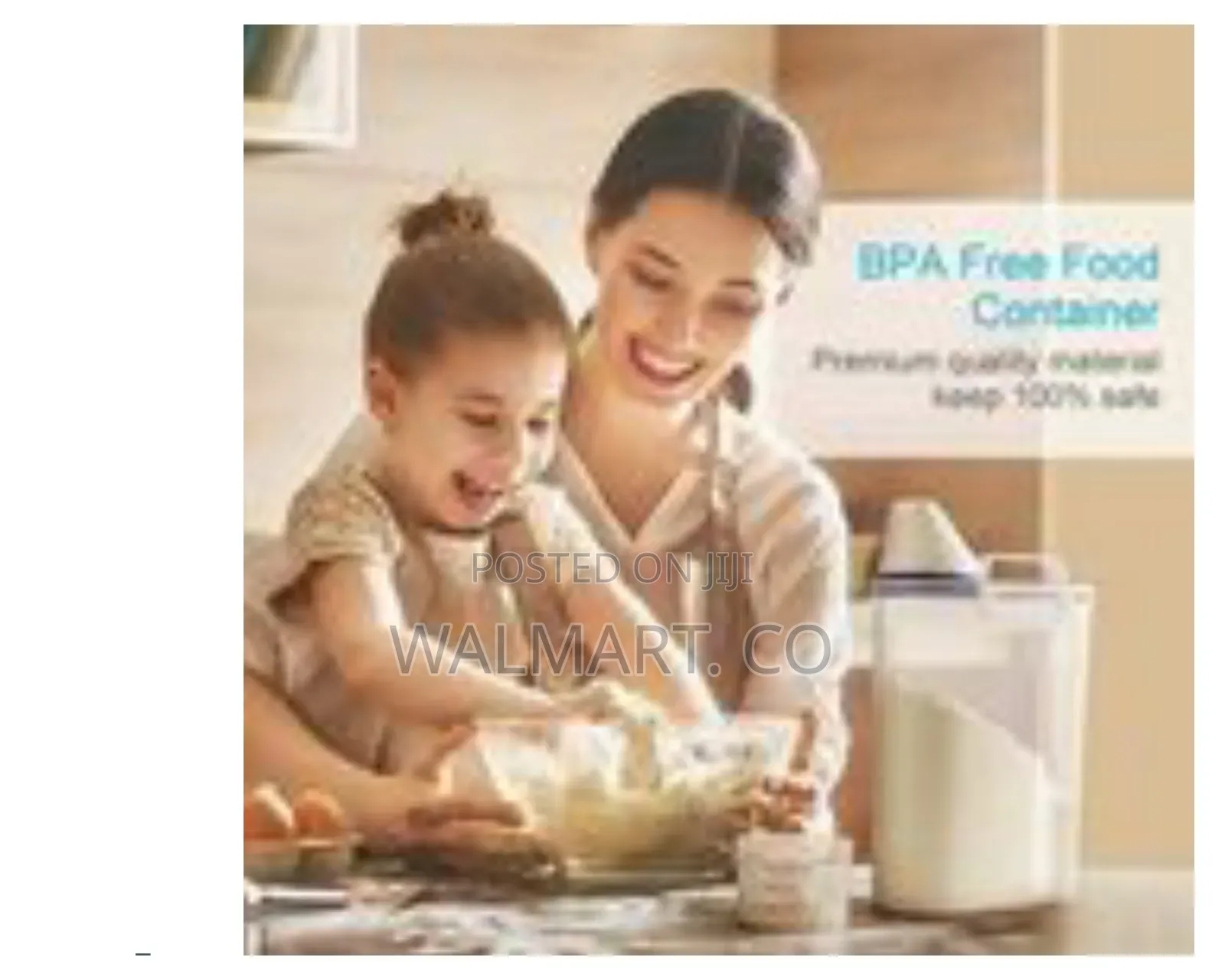 2 Plastic Food Storage Rice Cereal Container Bin White