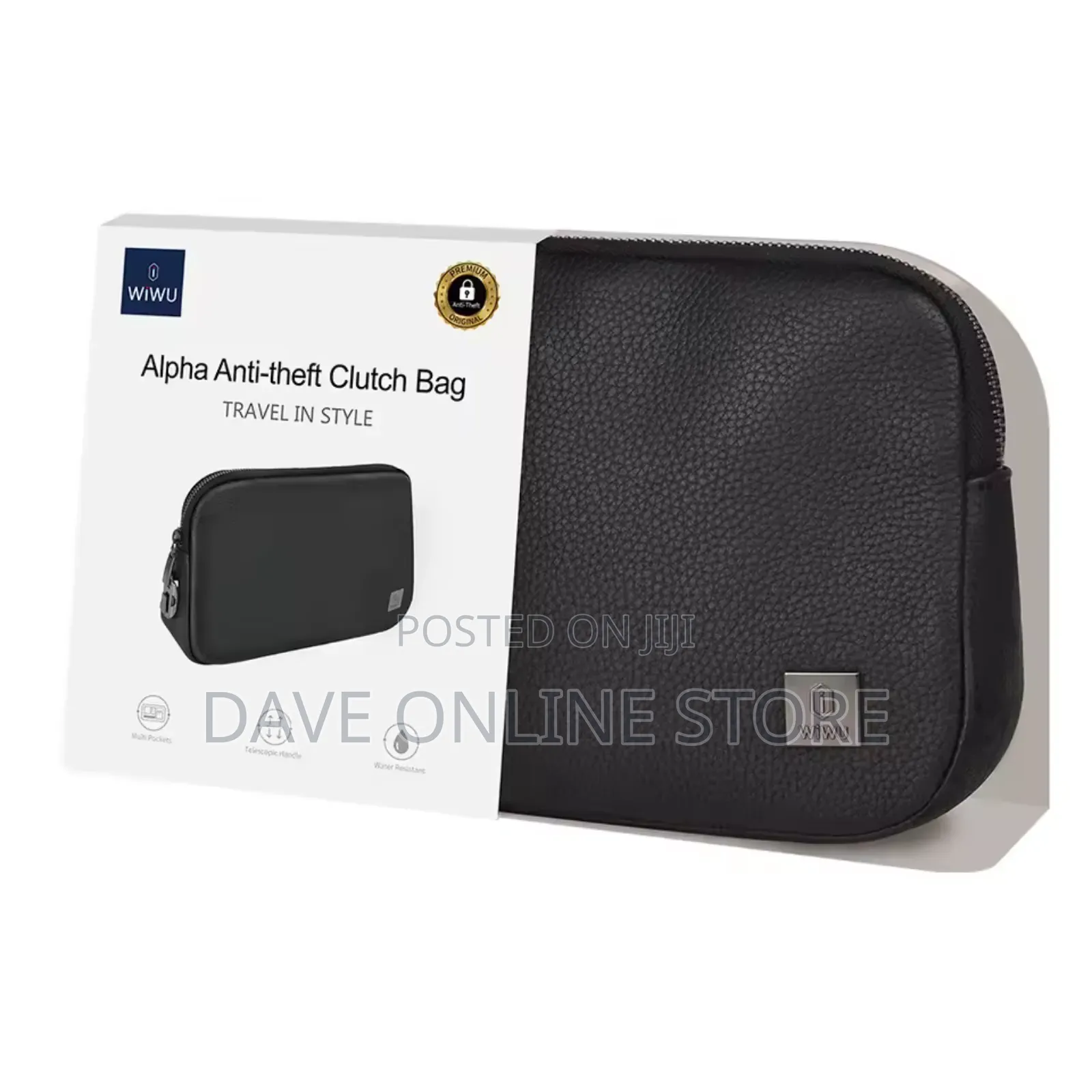 Wiwu Anti-Theft Clutch Bag for Phone Power Bank