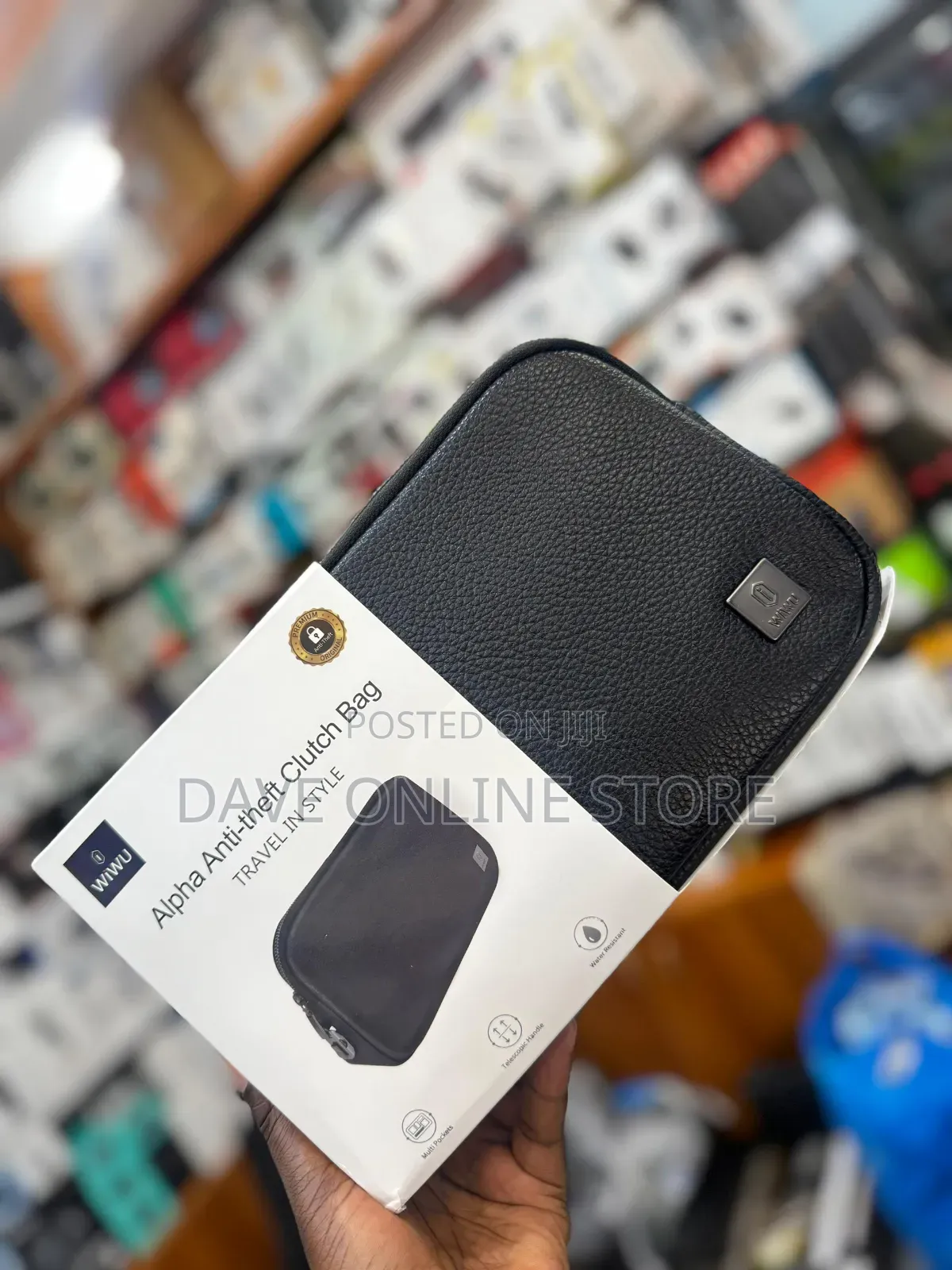 Wiwu Anti-Theft Clutch Bag for Phone Power Bank