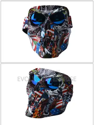 Cool Skull Motorcycle Face Mask Open Face Motorcycle Helmet
