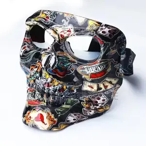 Cool Skull Motorcycle Face Mask Open Face Motorcycle Helmet