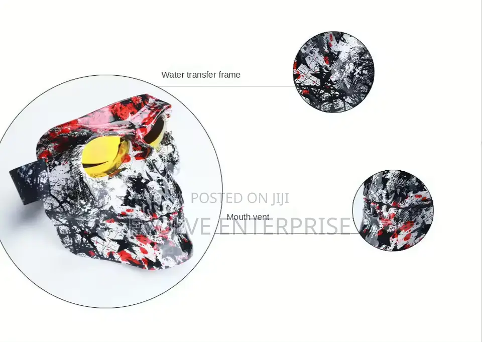 Cool Skull Motorcycle Face Mask Open Face Motorcycle Helmet