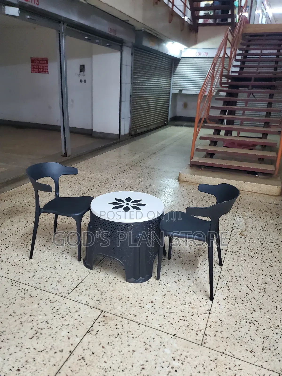 Patio Compound Coffee Table and Chairs