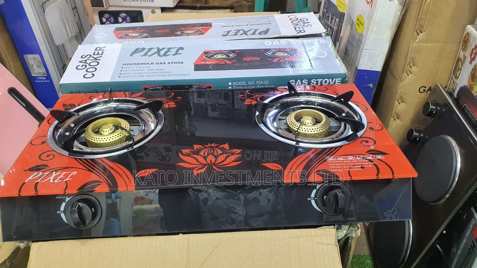 Pixel Glass Auto Ignition Burner Double