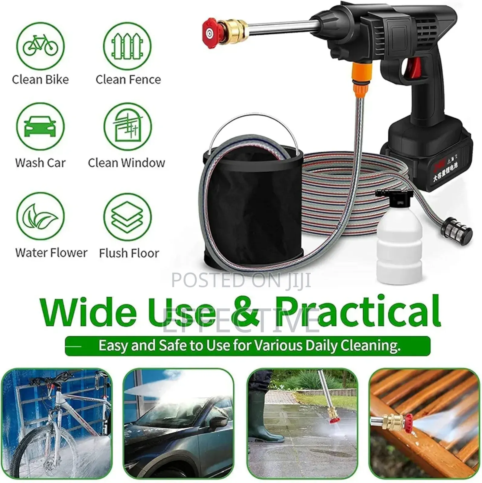 Cordless Portable Wireless Pressure Washer Gun