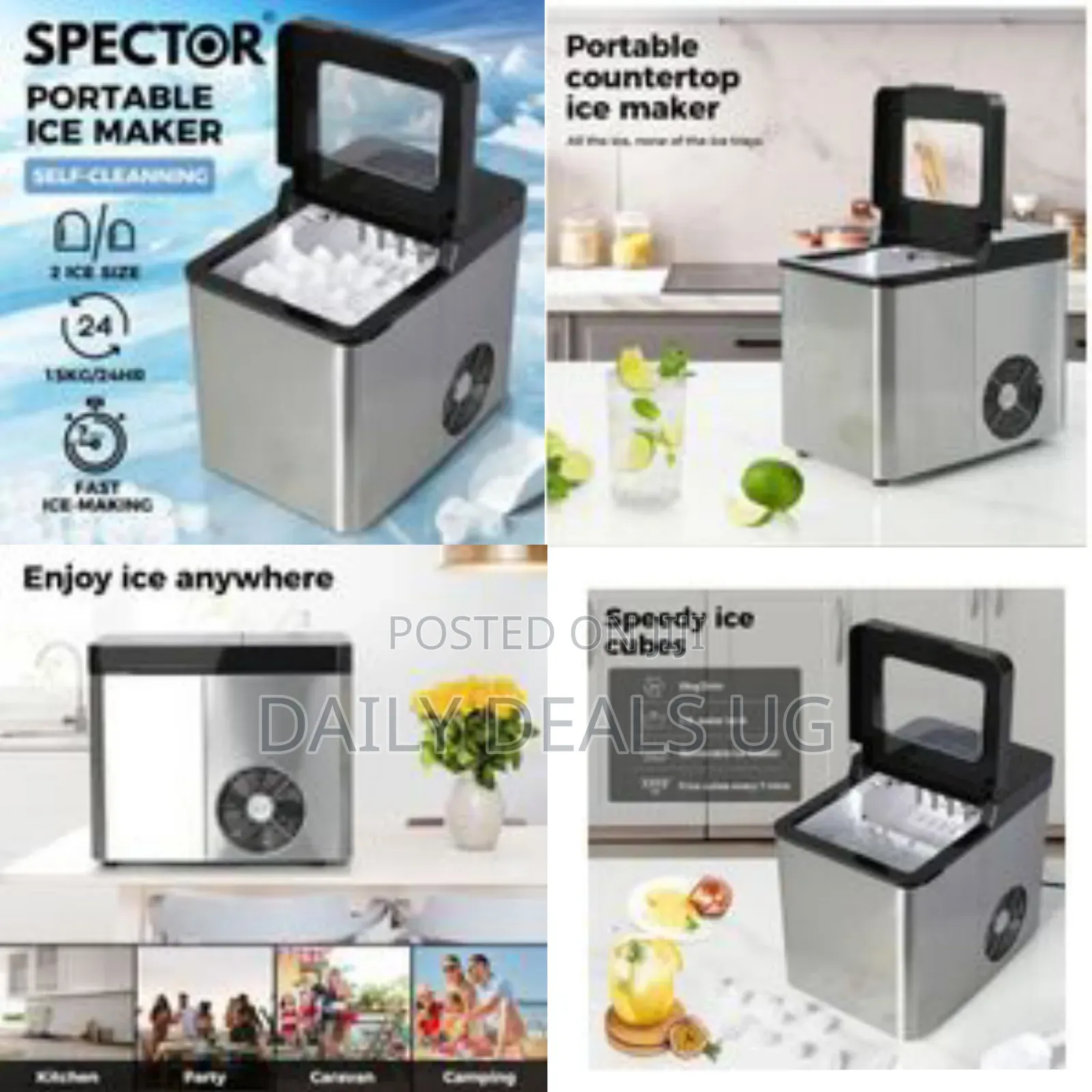 Digiwave Countertop Self Cleaning, Portable Ice Cube Maker, 12-15kgs