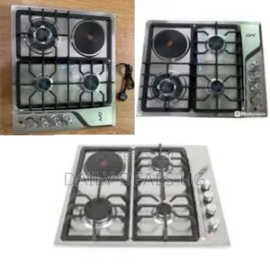 Digiwave 3 Gas Burner Cooker+1 Electric Hot Plate Auto Ignition Built