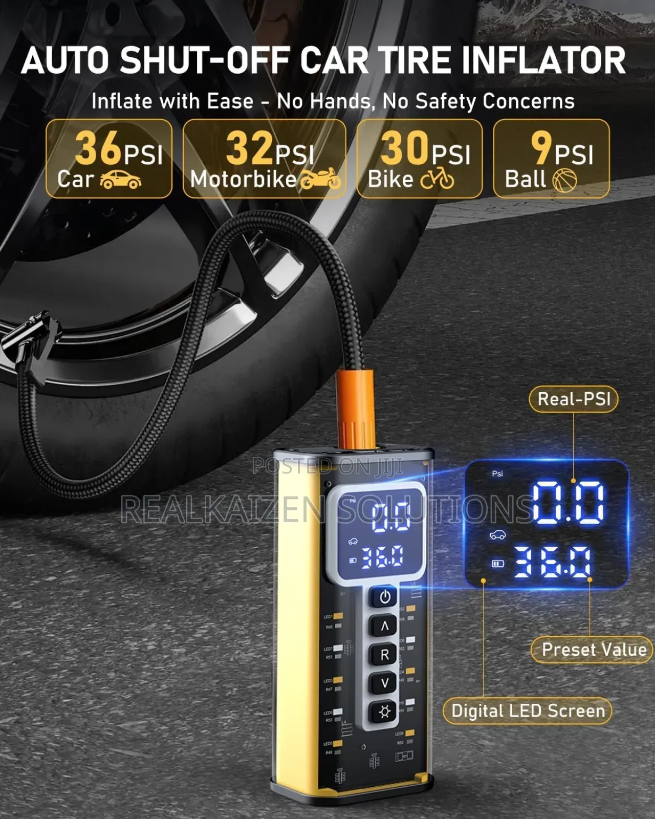 Digital Portable 12v Air Compressor Tyre Inflator