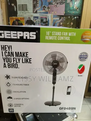 Geepas 16" Stand Fan With Remote Timer Geepas Stand Fan