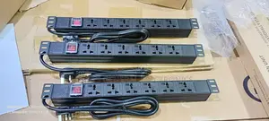 Pdu 6ways Metalic ( Black )