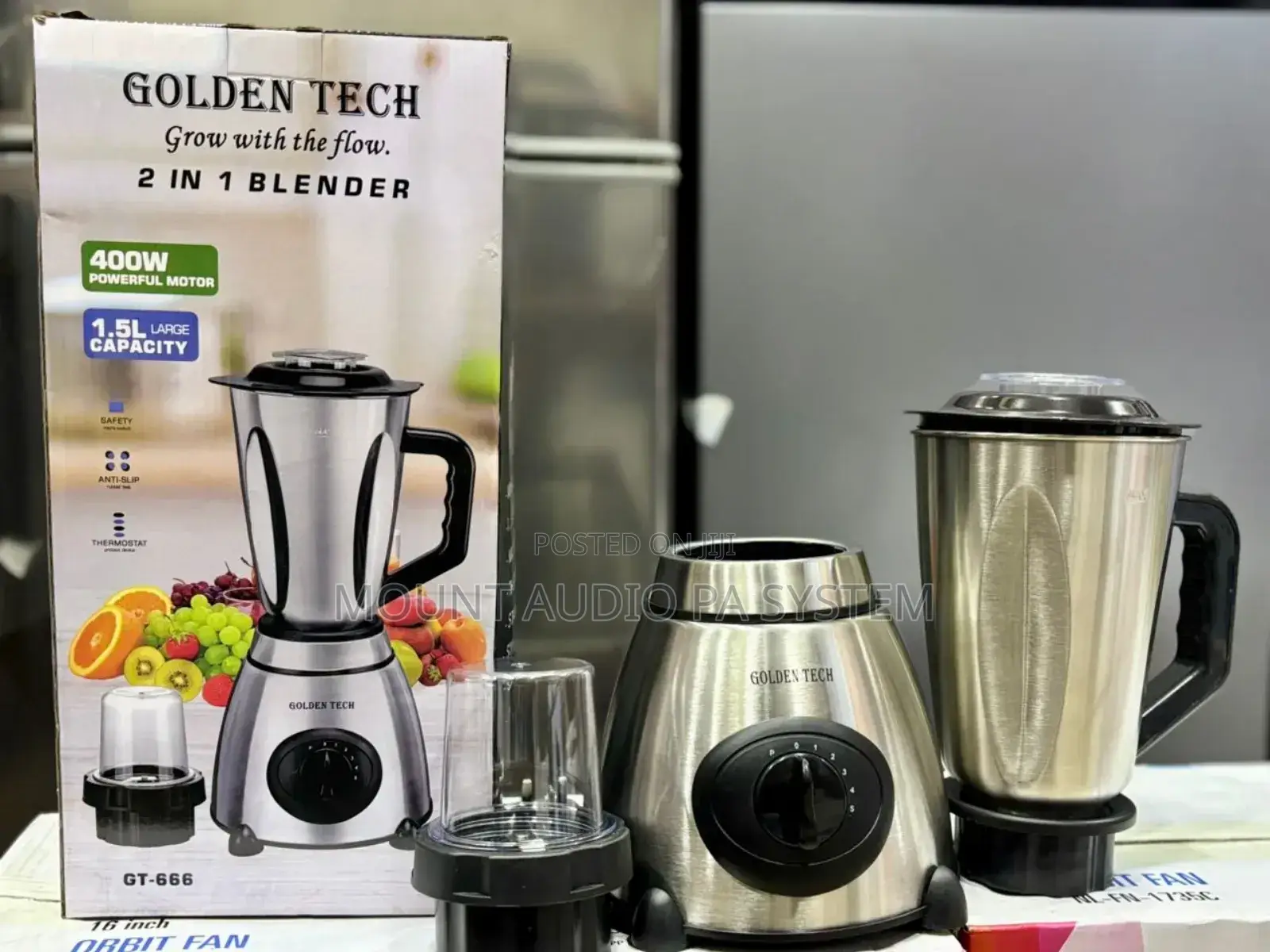 Golden Tech Stainless Steel Blender 3in 1