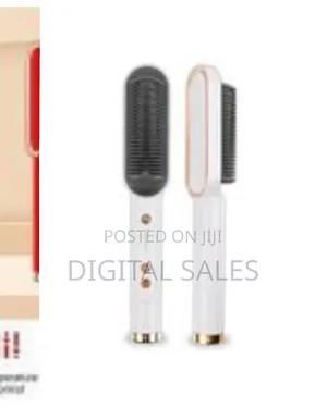 2 In1 Electric Ionic Hair Straightener, Comb,Cutler PTC Fast Heating