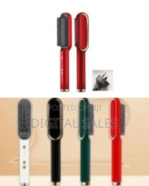 2 In1 Electric Ionic Hair Straightener, Comb,Cutler PTC Fast Heating