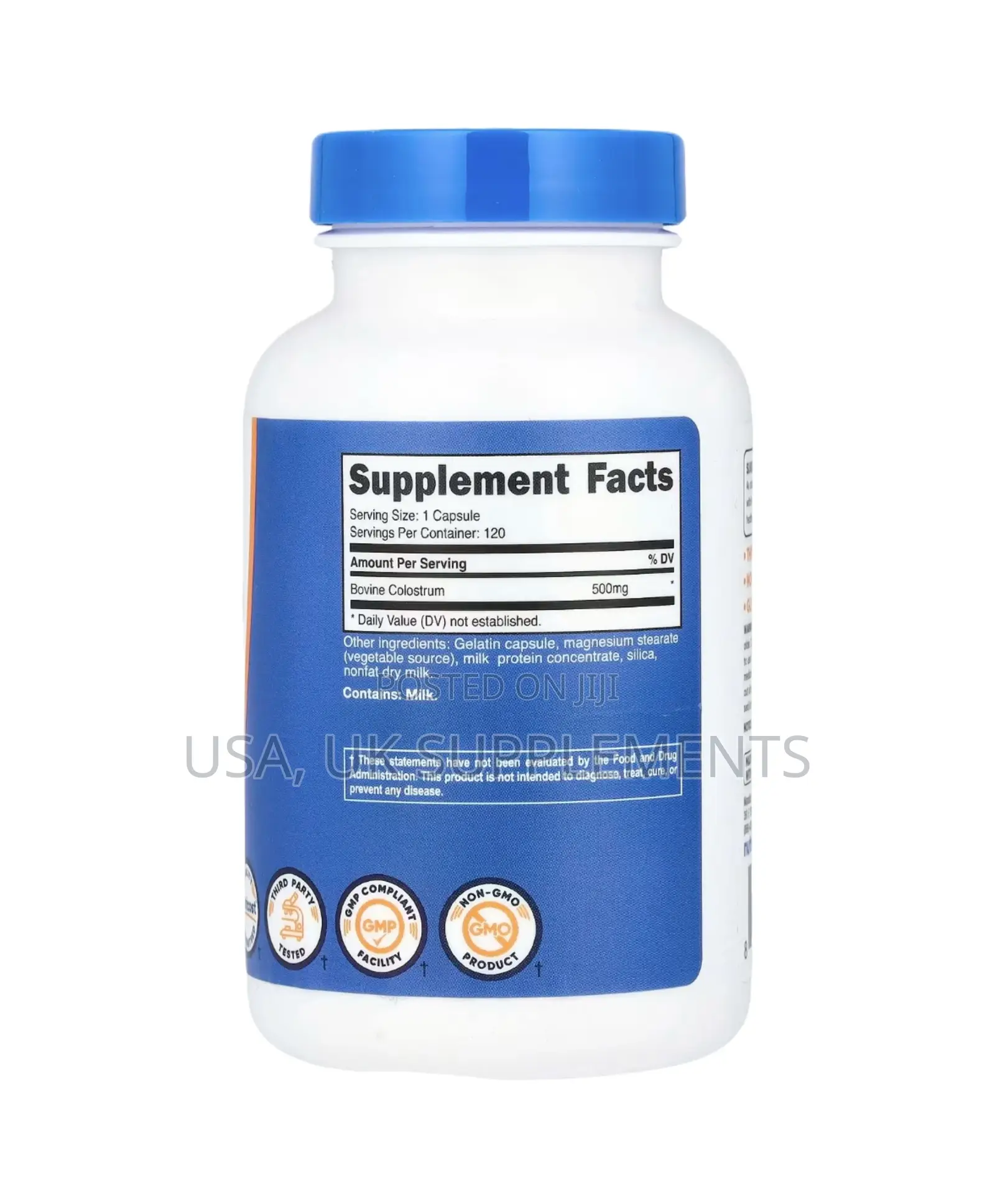 Nutricost 500mg Colostrum 120capsules