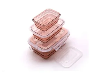 3 Piece Melamine Food Storage Container Pink