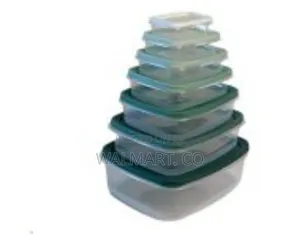 7 Piece Rainbow Plastic Storage Food Container-Multicolor