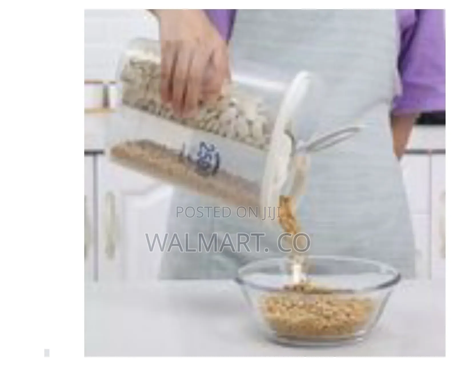 2 Section Cereal Food Dispenser Storage Jar Box