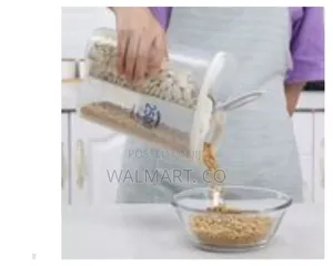 2 Section Cereal Food Dispenser Storage Jar Box