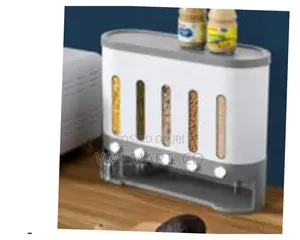 5 Grid Wall Mounted Storage Container 12l Food Dispenser-Multicolor