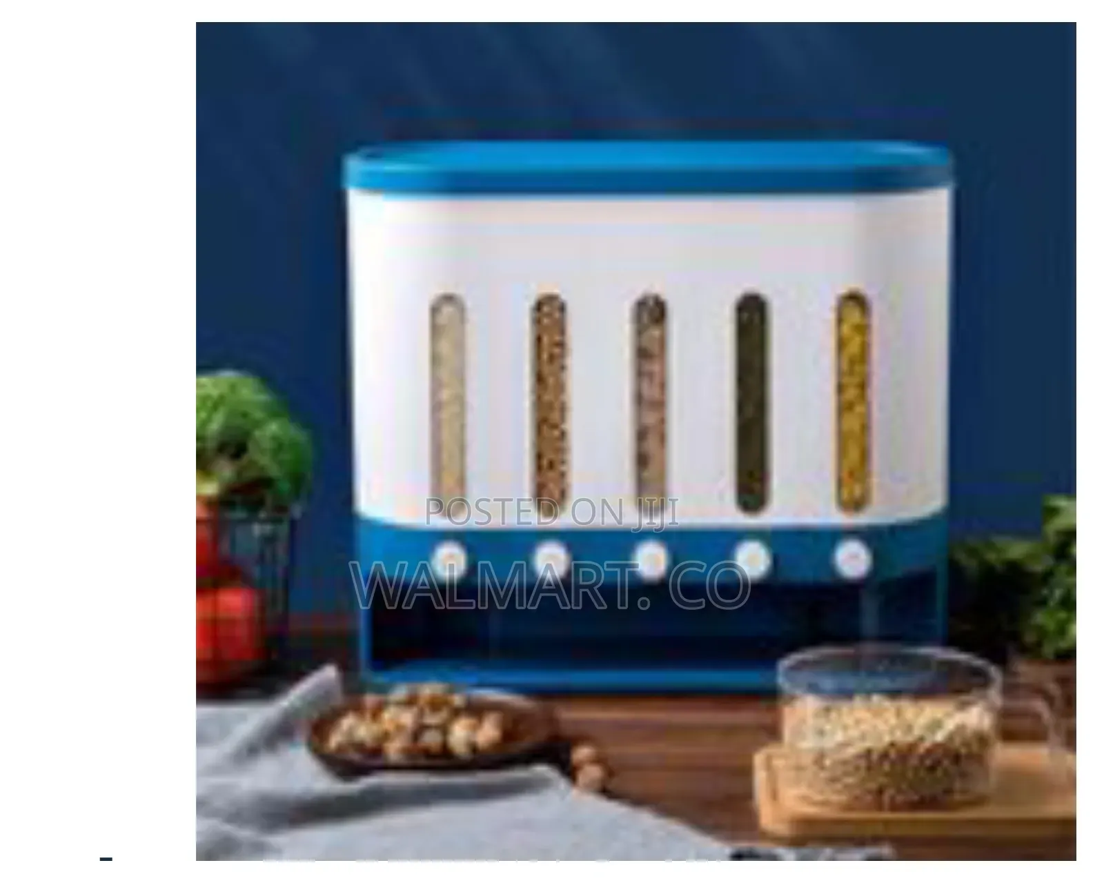 5 Grid Wall Mounted Storage Container 12l Food Dispenser-Multicolor