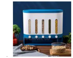 5 Grid Wall Mounted Storage Container 12l Food Dispenser-Multicolor