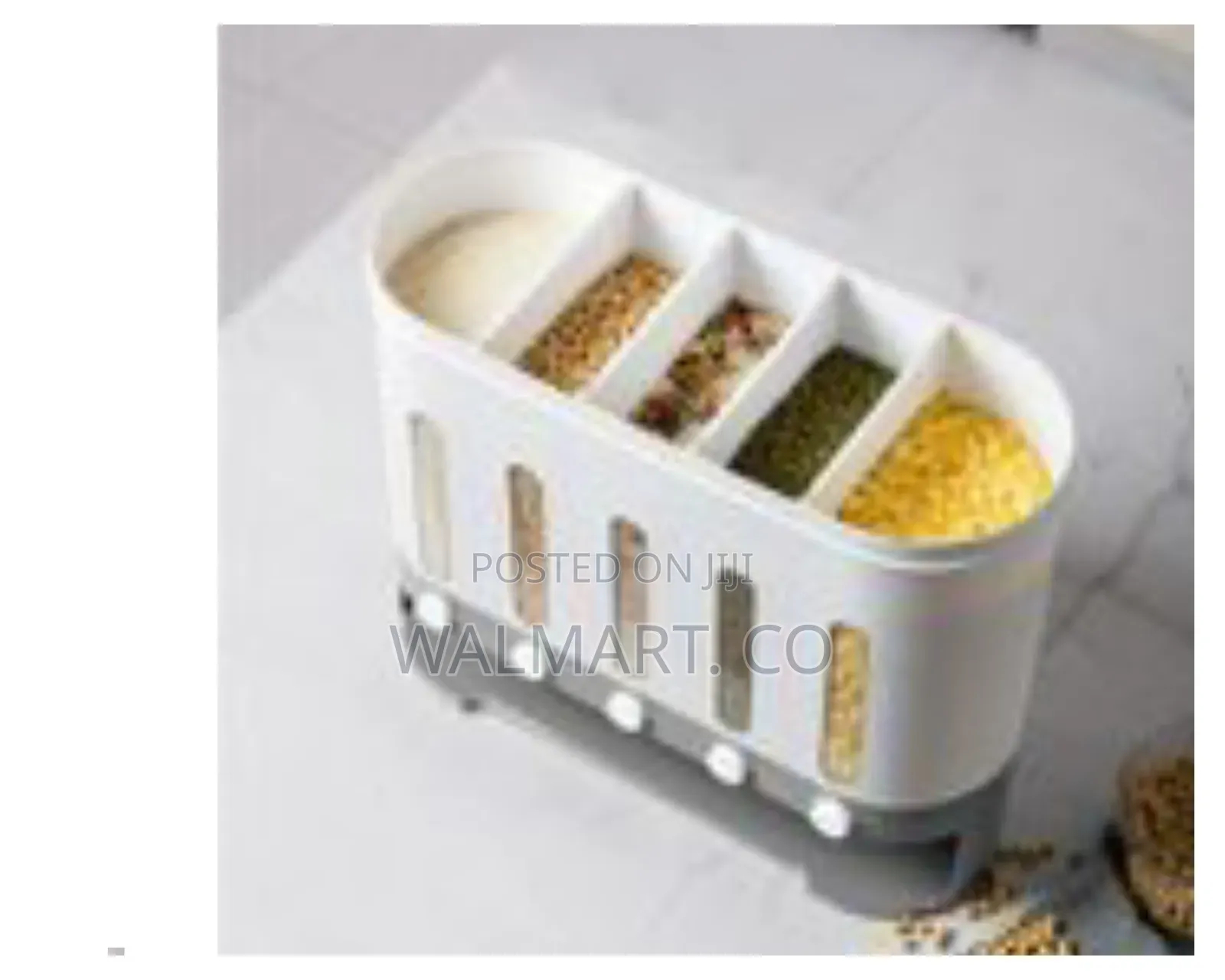 5 Grid Wall Mounted Storage Container 12l Food Dispenser-Multicolor