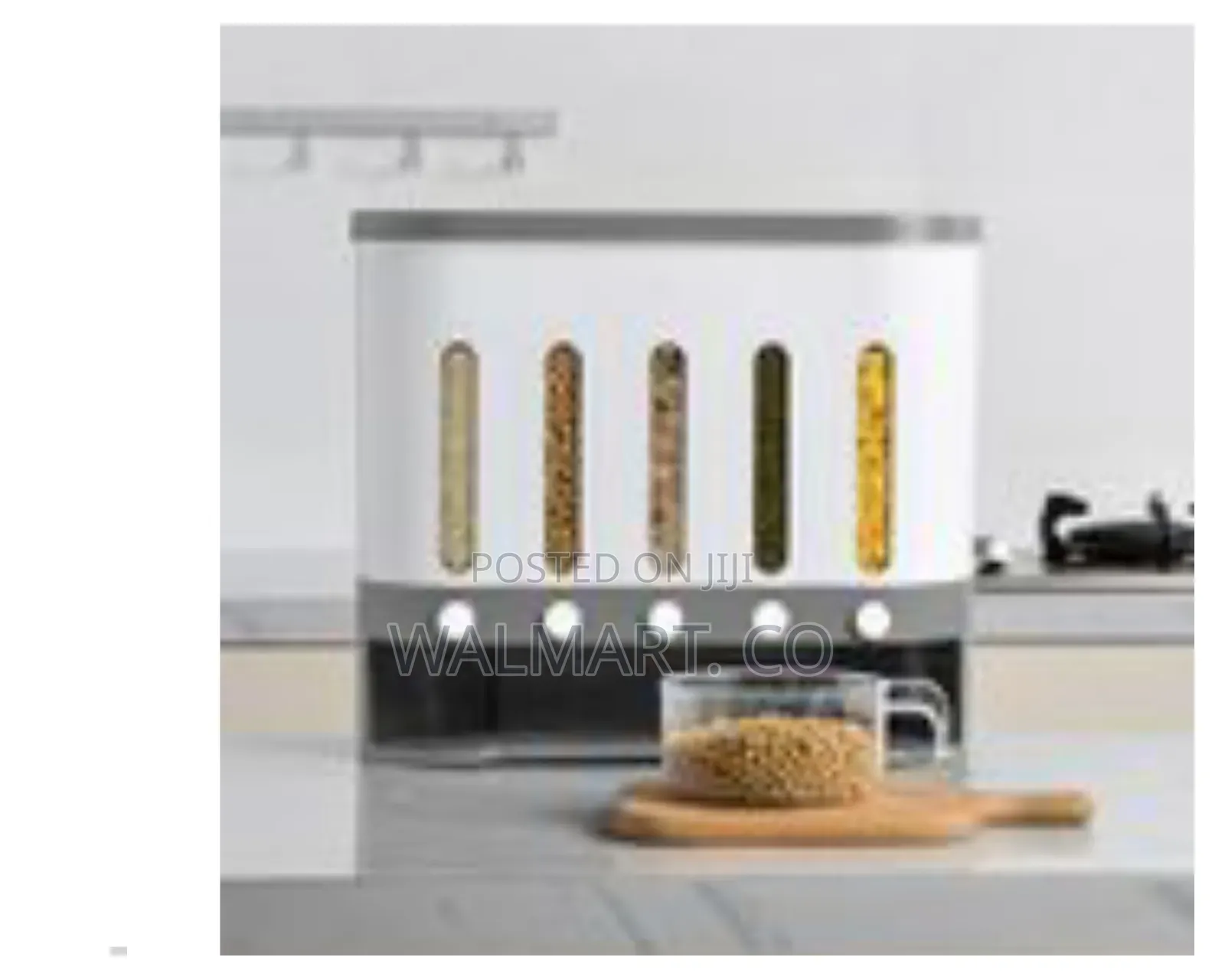 5 Grid Wall Mounted Storage Container 12l Food Dispenser-Multicolor