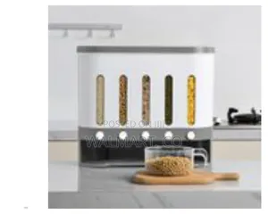 5 Grid Wall Mounted Storage Container 12l Food Dispenser-Multicolor