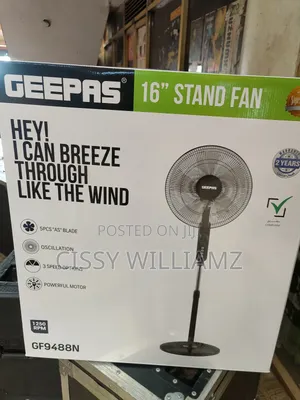 Geepas Stand Fan Adjustment 16" Stand Fan