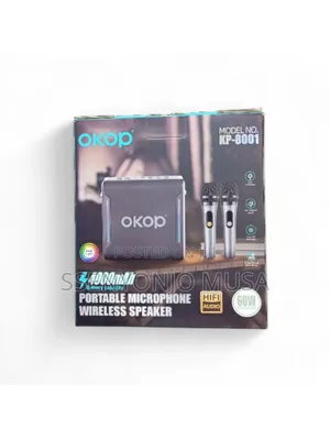 Okop Kp-8001 Portable Wireless Speaker With Microphone – 60w Hifi