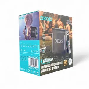Okop Kp-8001 Portable Wireless Speaker With Microphone – 60w Hifi