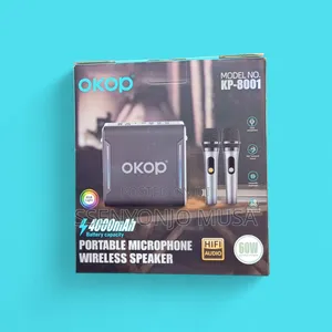 Okop Kp-8001 Portable Wireless Speaker With Microphone – 60w Hifi