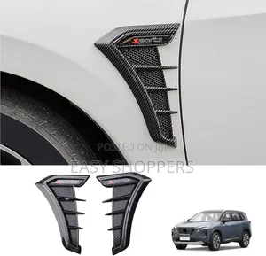 2pcs Car Fender Carbon Fiber Car Side Fender Vent Cover Trim.