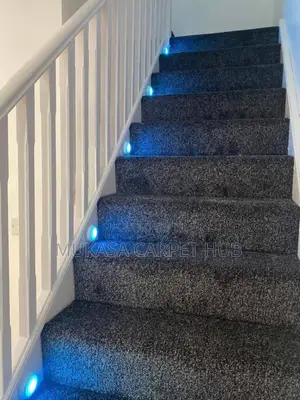 Soft-synthetic Black Grass Carpet For Home And Office