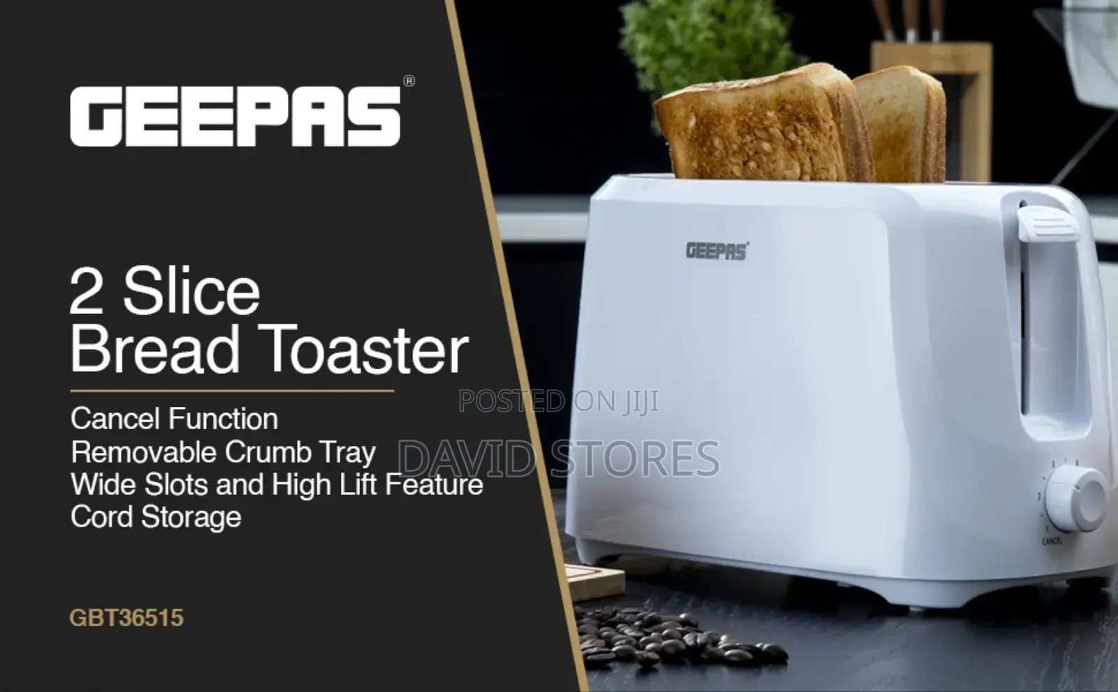 Geepas 2slice Bread Toaster