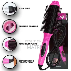 Nova 2-in-1 Electric Hair Styling Brush a Straightener and a Curler