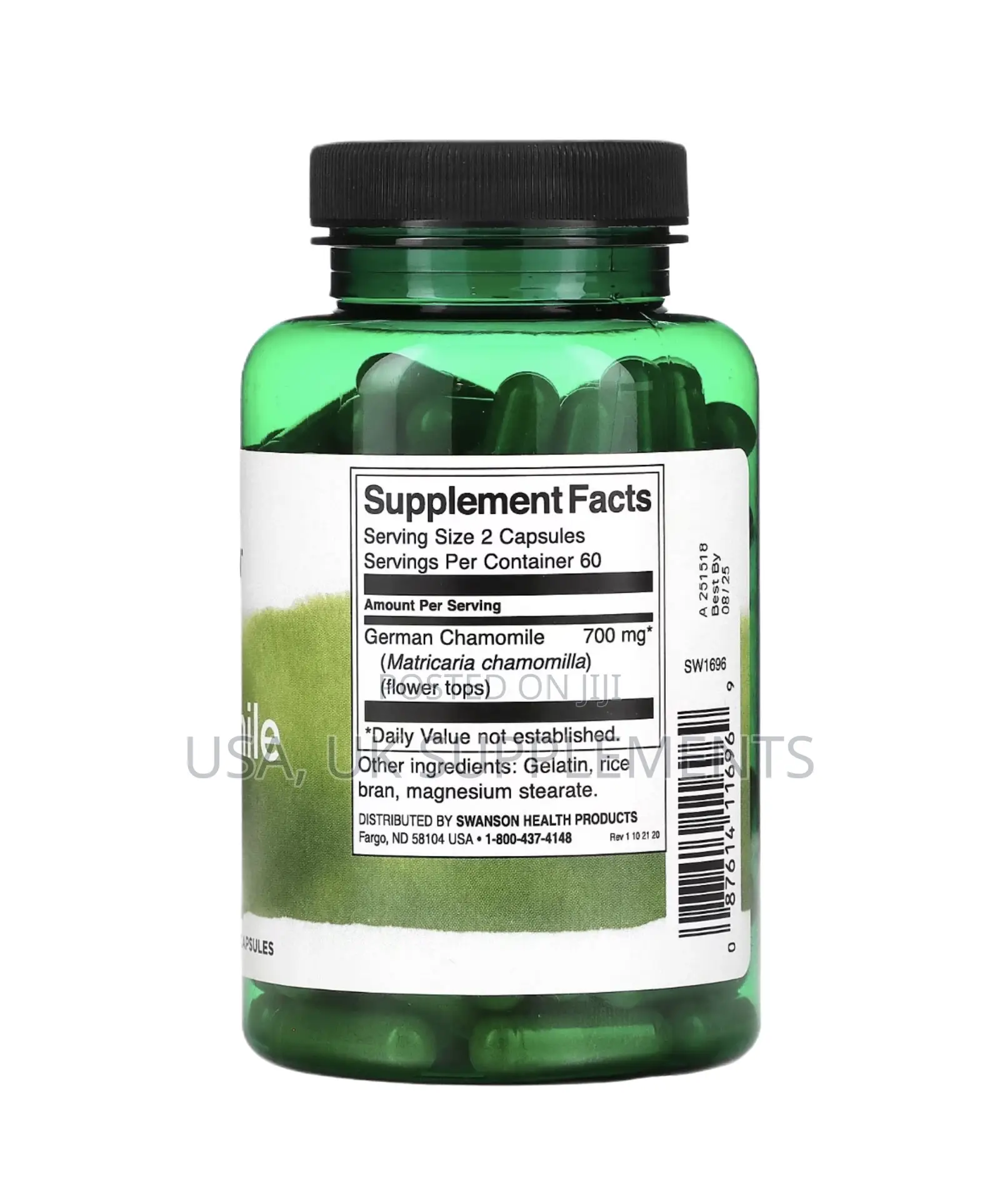 Swanson 350mg Chamomile Stress Support 120capsules