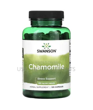 Swanson 350mg Chamomile Stress Support 120capsules
