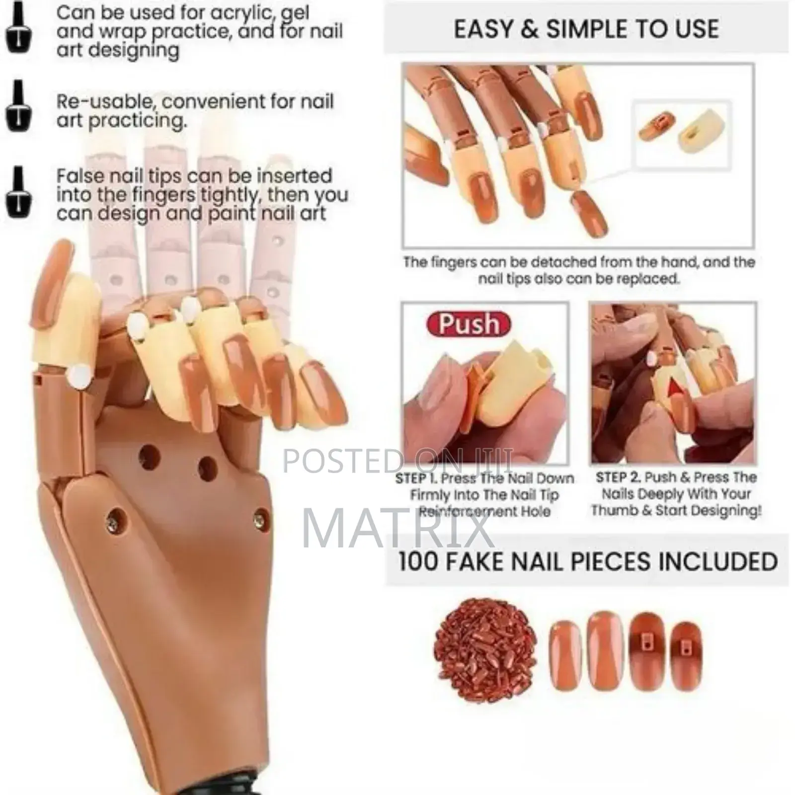 Nail Practice Hand for Manicure Skills