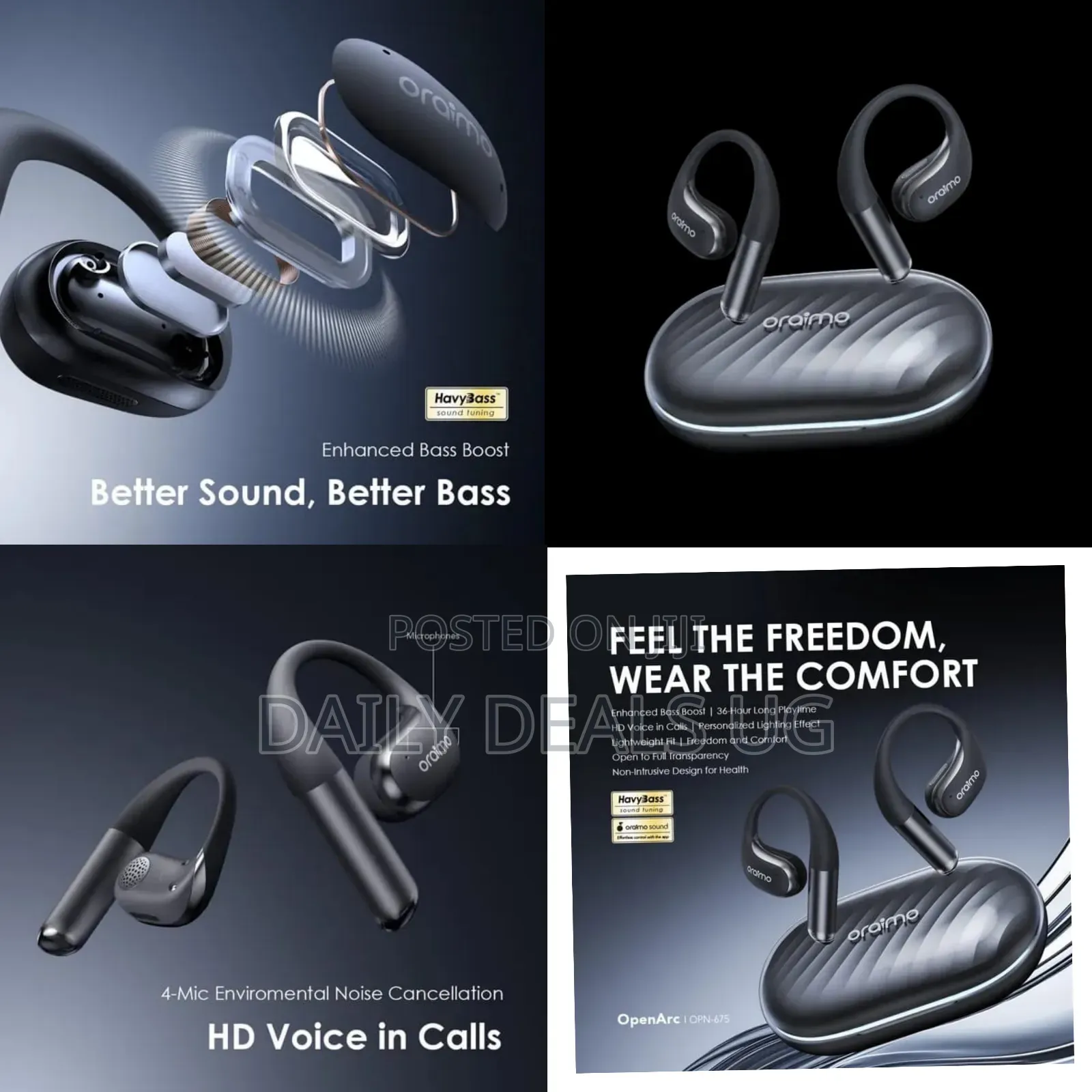 Oraimo Openarc Open-Ear Wireless Earphones