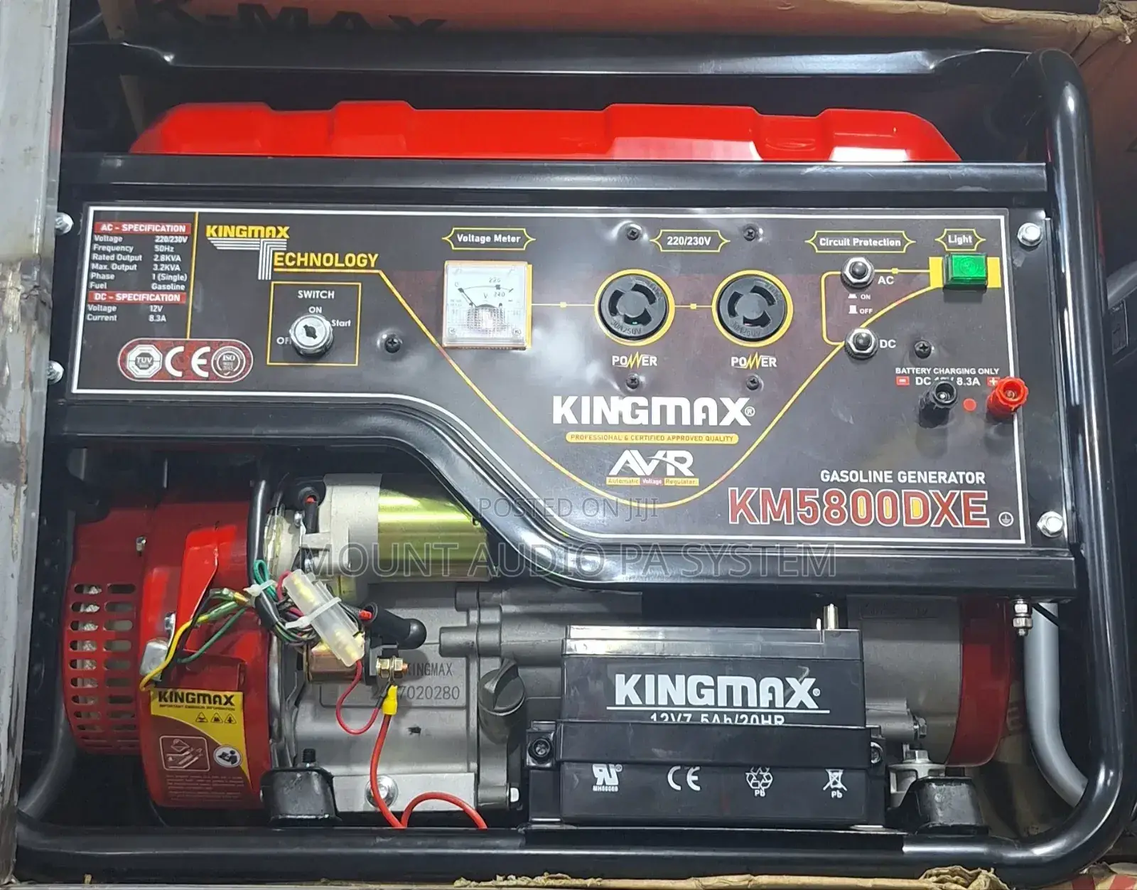 Kingmax Gasoline Generator With a Key for Self Starter.