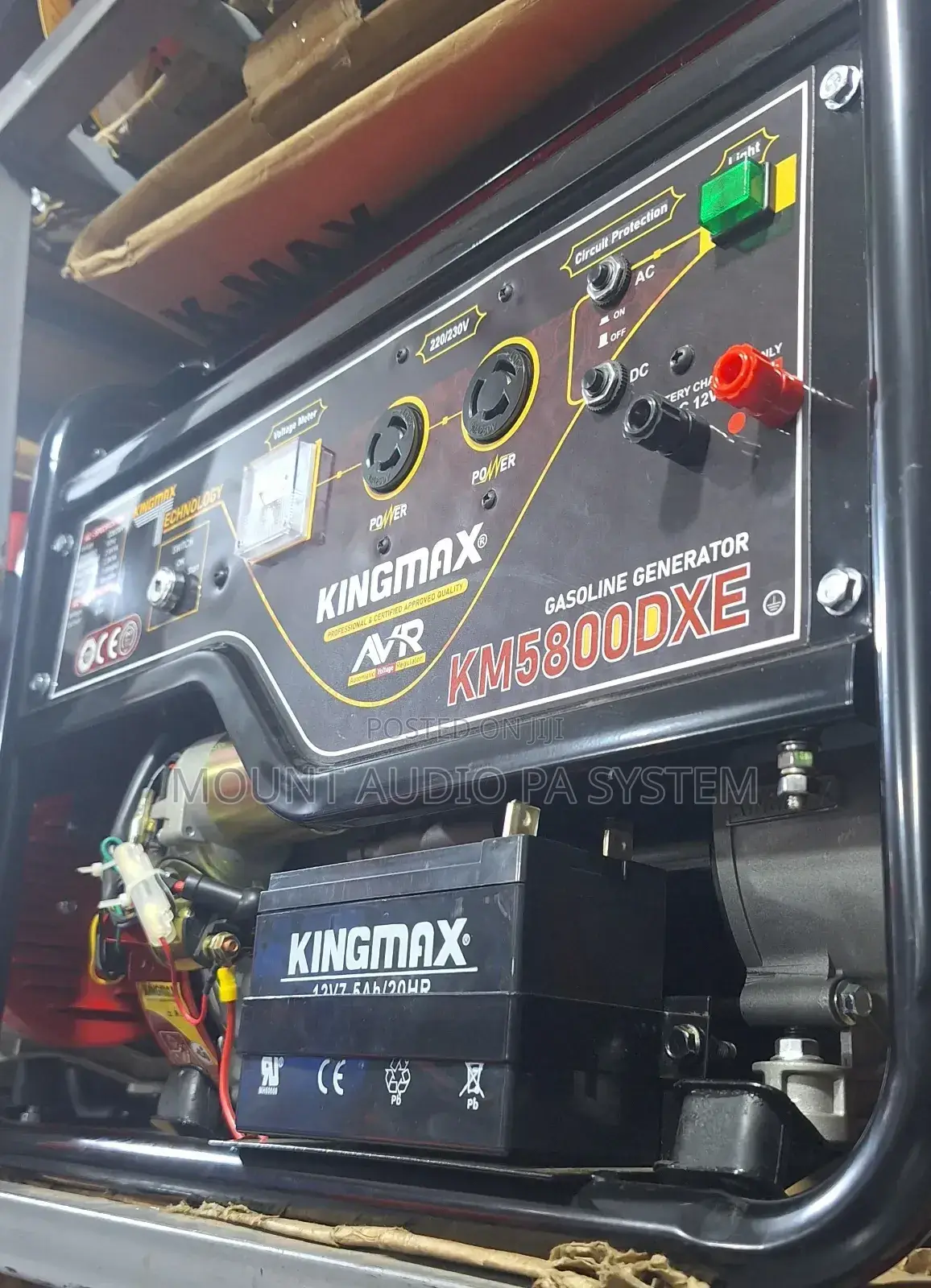 Kingmax Gasoline Generator With a Key for Self Starter.
