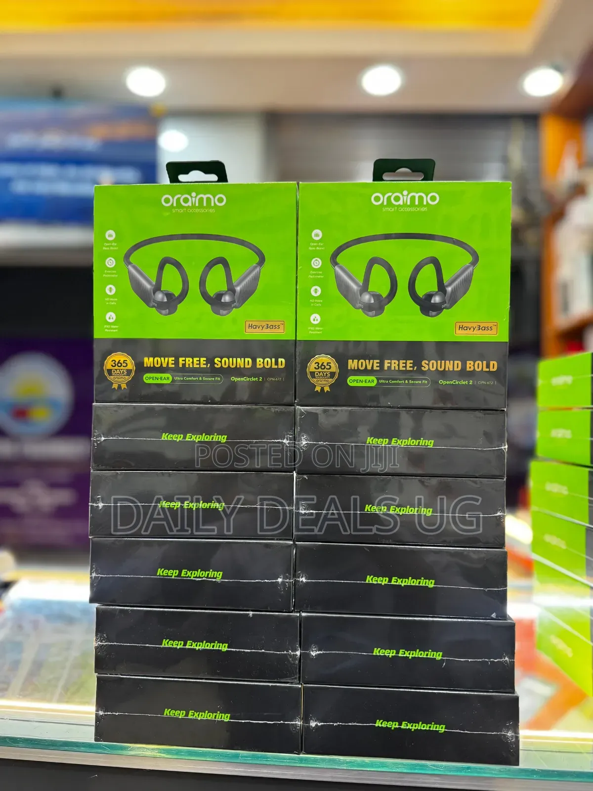Oraimo Opencirclet 2 Ipx5 Steps Tracking Open-Ear Headphones