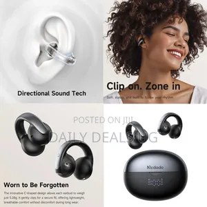 McDodo Air O3 Series Clip-on TWS Earbuds With Super Clear Bass Boost